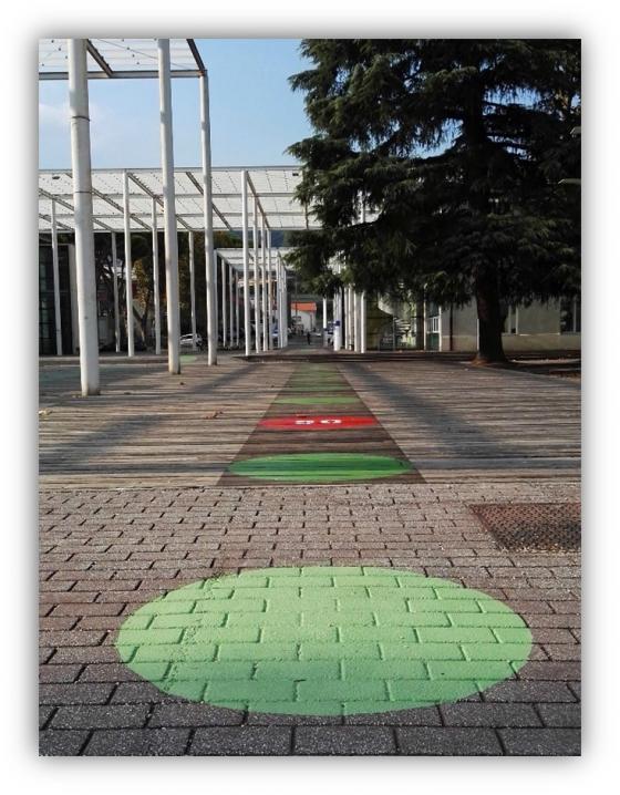 Tratto del percorso fitness outdoor del Campus di Savona